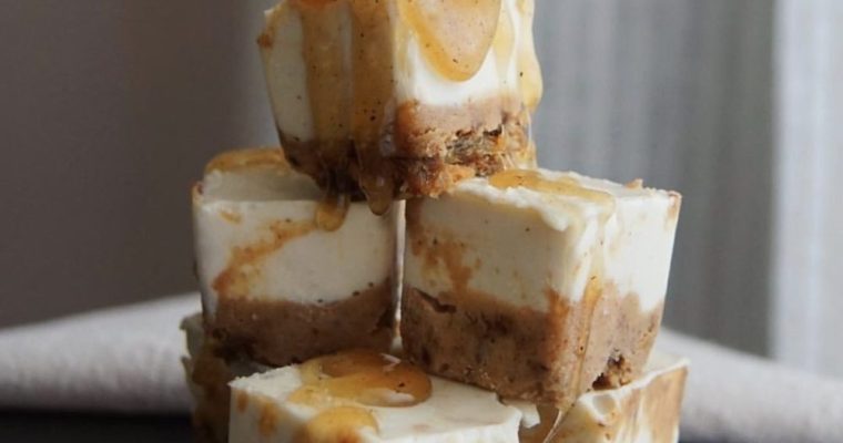 Cheesecake Bites – Salted Caramel Topping