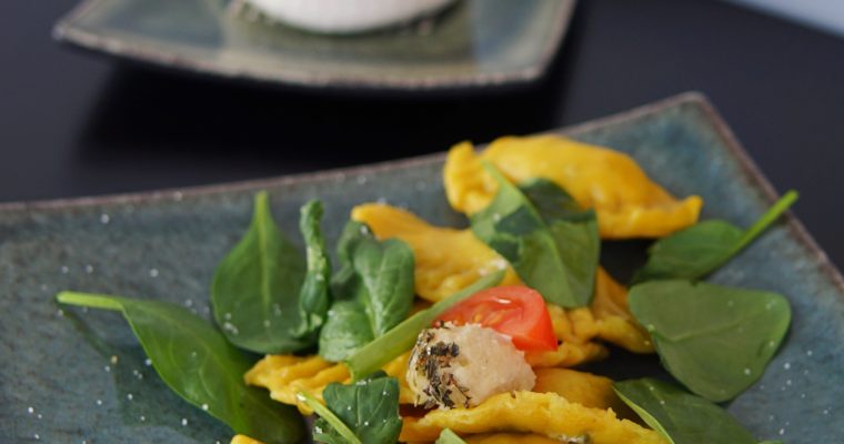 Thyme and Lavender Vegan Ricotta Ravioli