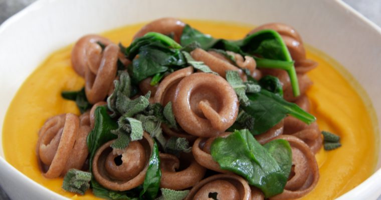 Carrot And Butternut Velouté with sage pasta